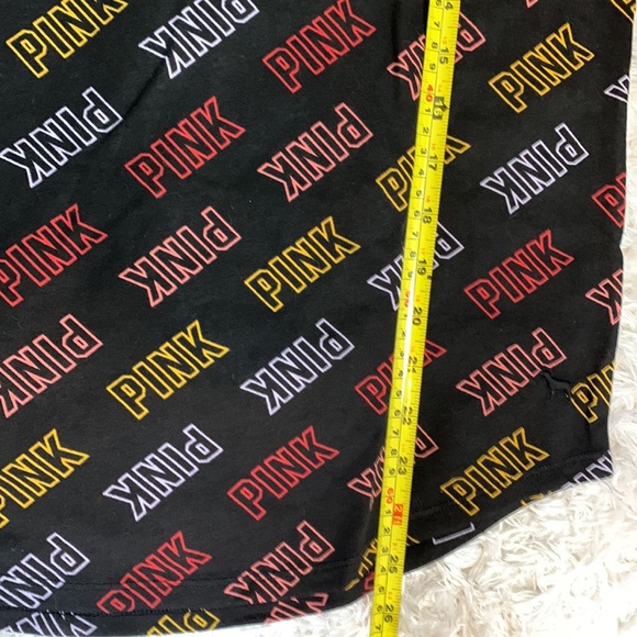 NWT PINK Victoria’s Secret Blk Logo Pajama top XS - Picture 8 of 8